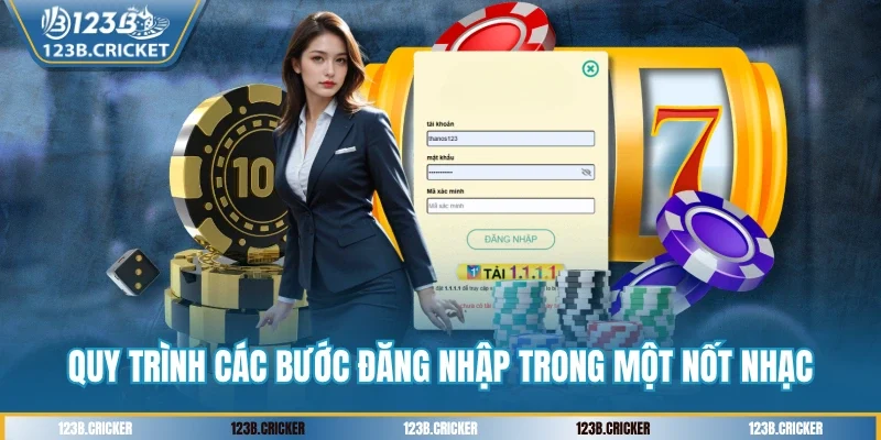 Quy trình các bước đăng nhập trong một nốt nhạc